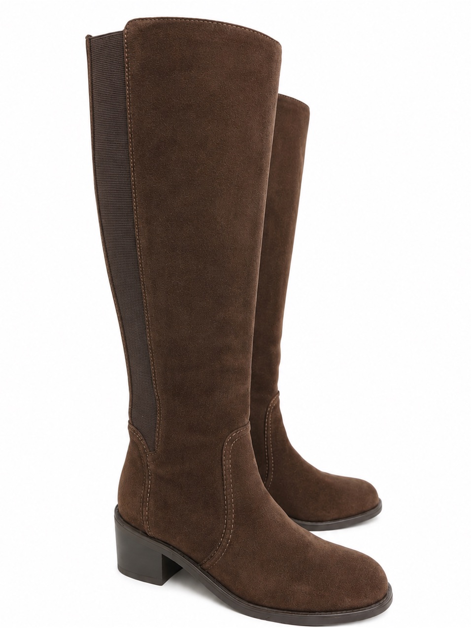 Aquatalia Boots Womens 7.5 Soft Suede Tall Riding Knee High Italy Dark Brown